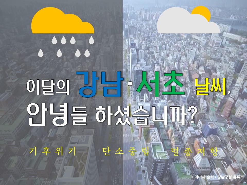 이달의 강남·서초 날씨, 안녕들 하셨습니까? – 2021년 5월호